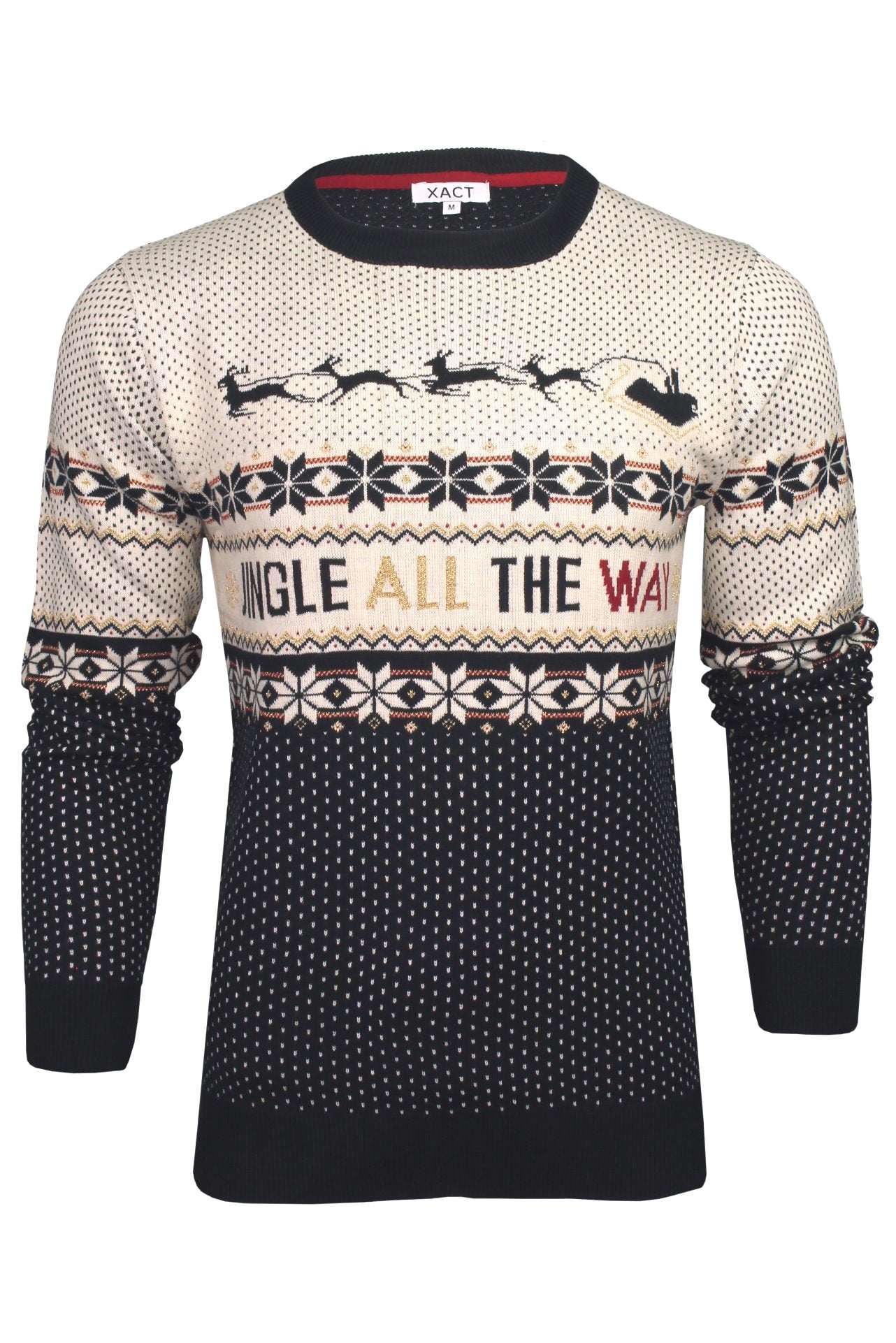 Mens Xact Christmas/ Xmas Jumper 'Jingle Crew'