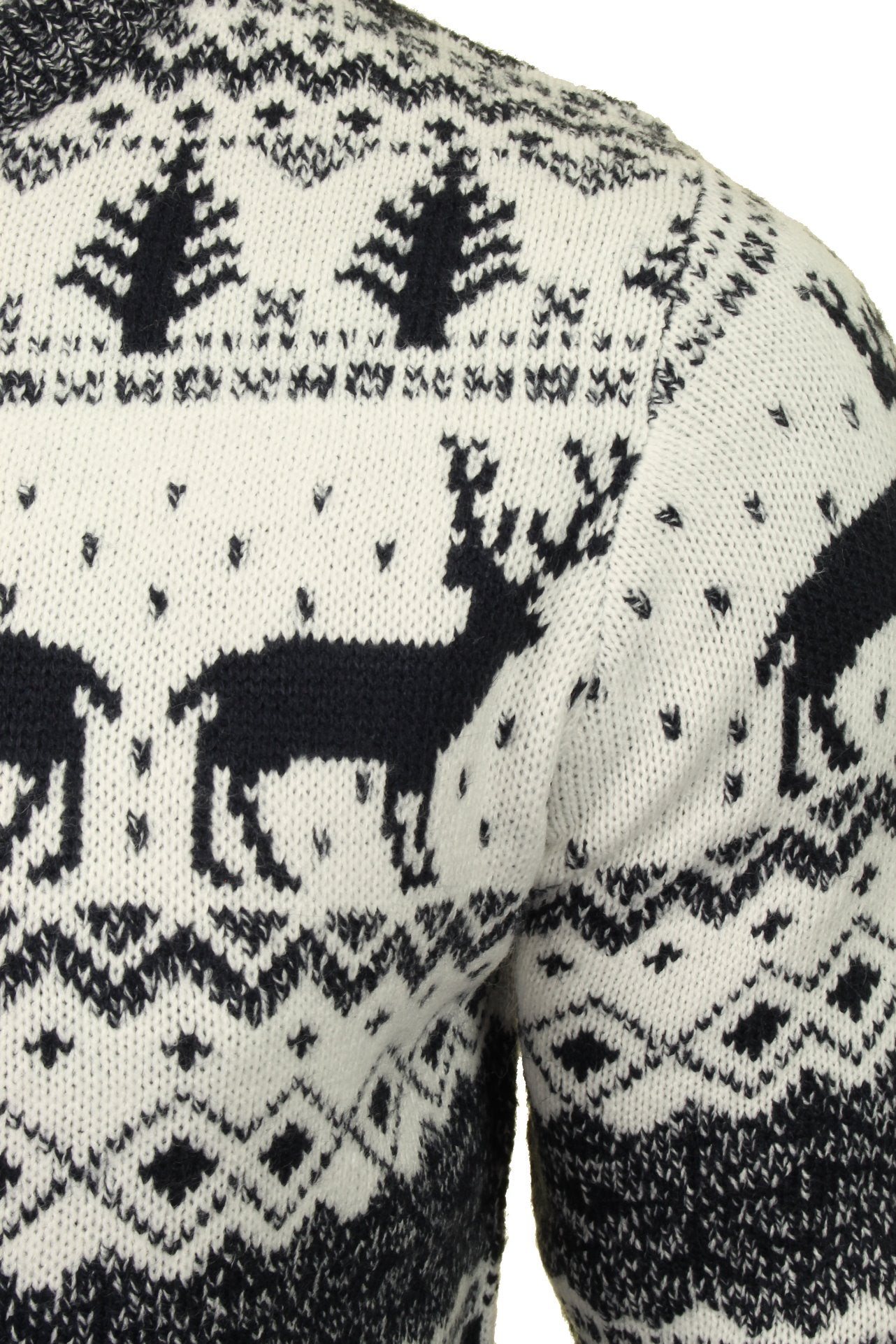 Mens Xact Christmas/ Xmas Jumper 'Reindeer Fairisle Crew'