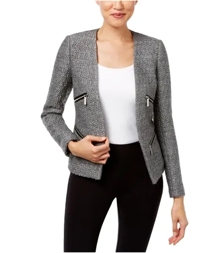 Michael Kors Womens Open-Front Moto Blazer Jacket