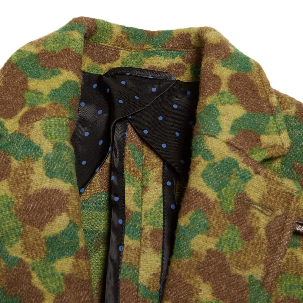 Monitaly Patch Pocket BlazerWool Camo Green