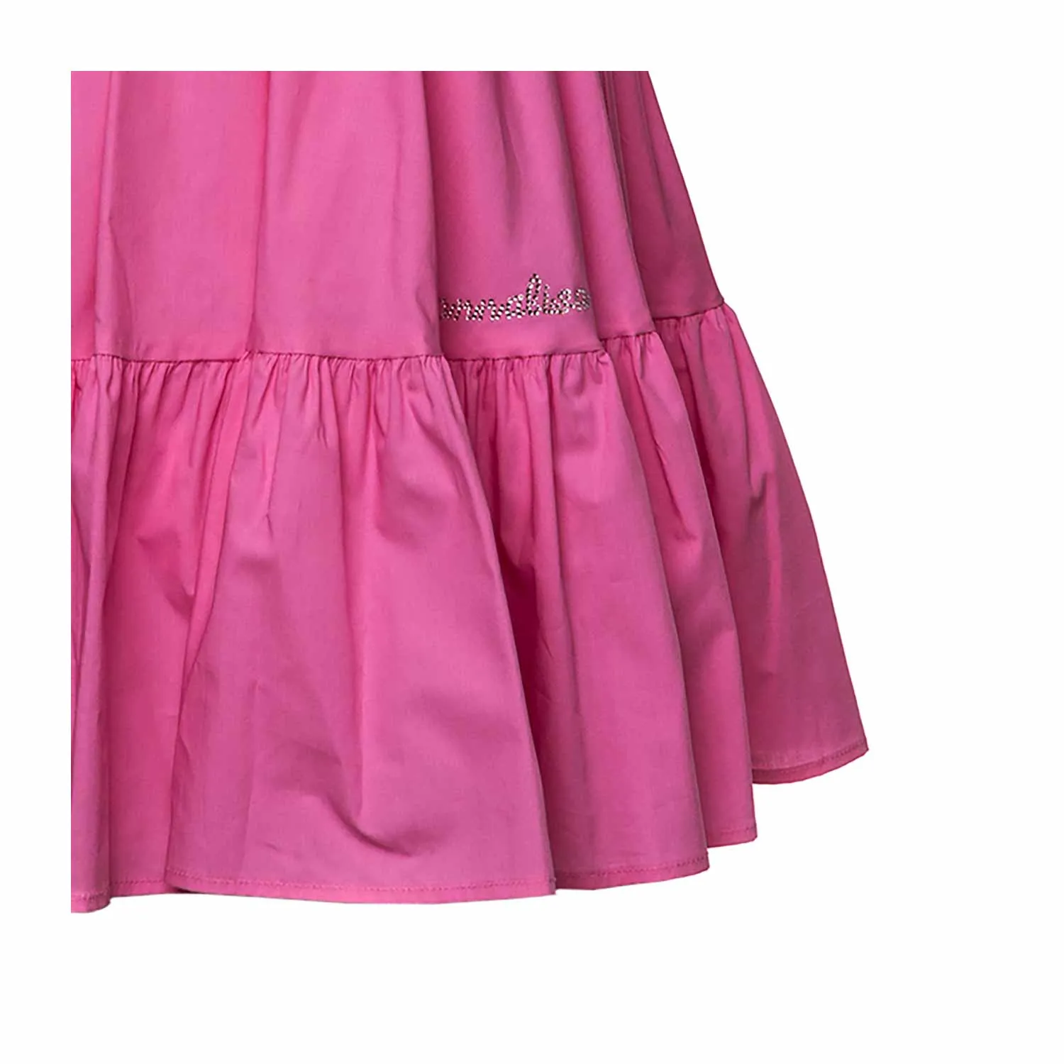 Monnalisa Girls Pink Cotton Dress