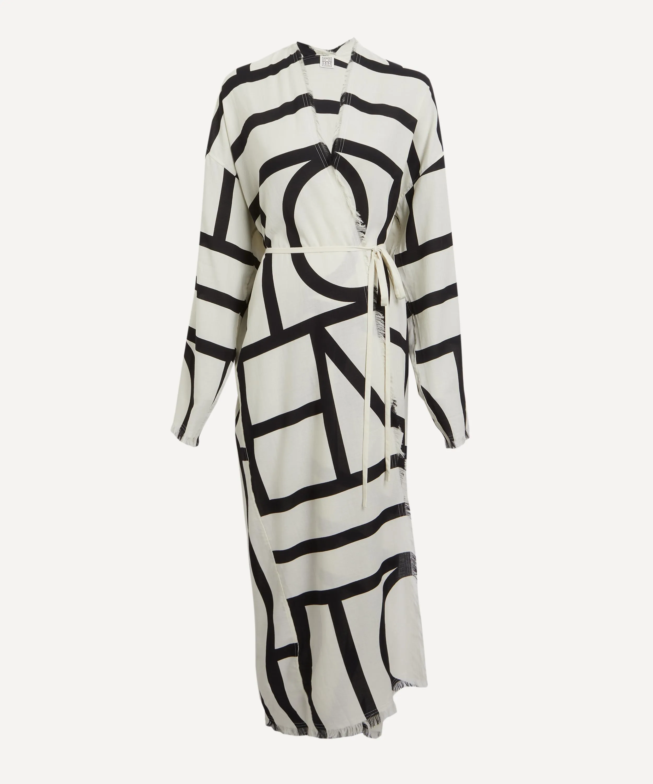 Monogram Cotton Wrap-Dress