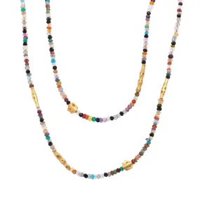 Multi Stone Flora Beaded Necklace