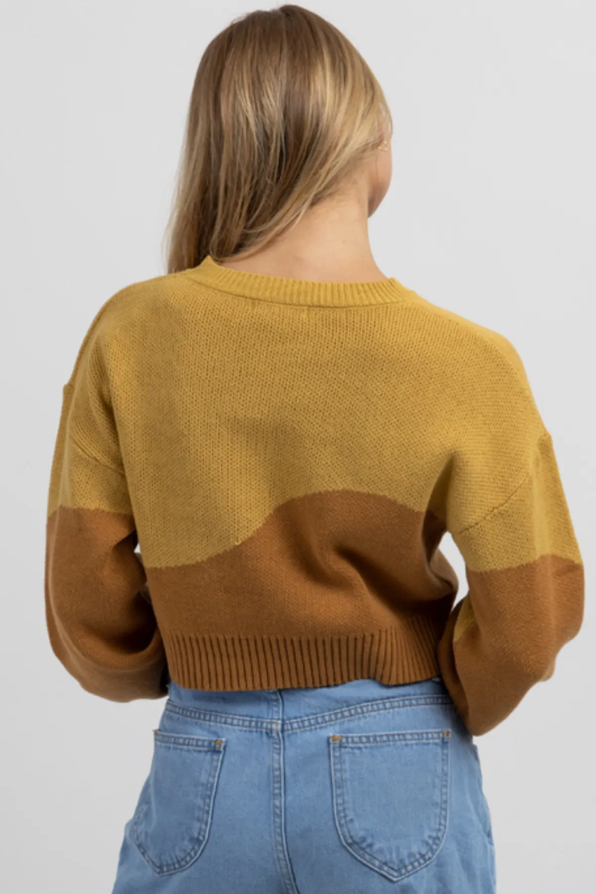 MUSTARD YIN + YANG SWEATER