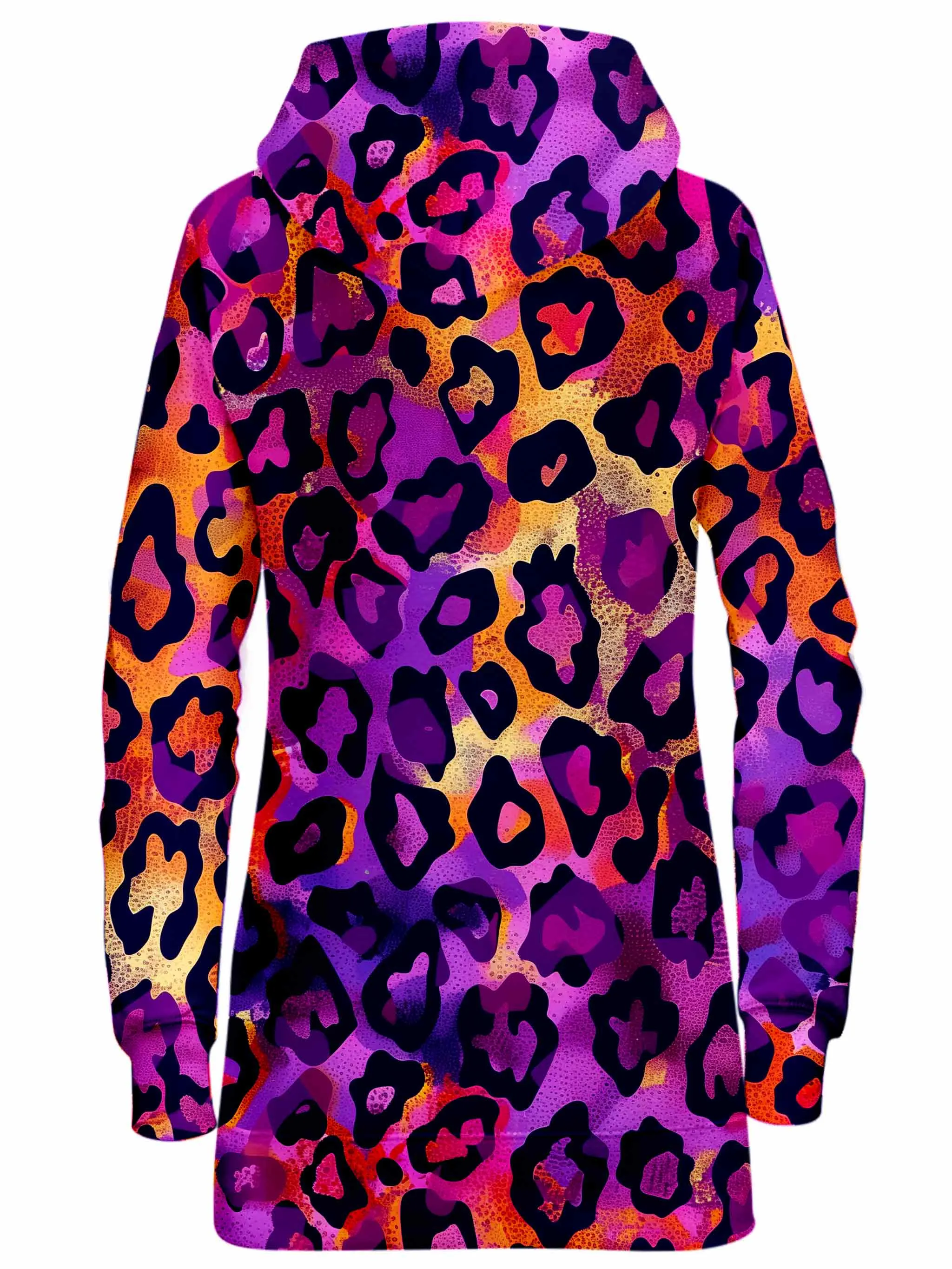 Neon Leopard Hoodie Dress