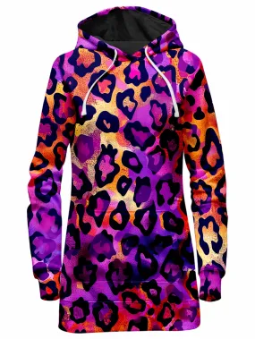 Neon Leopard Hoodie Dress