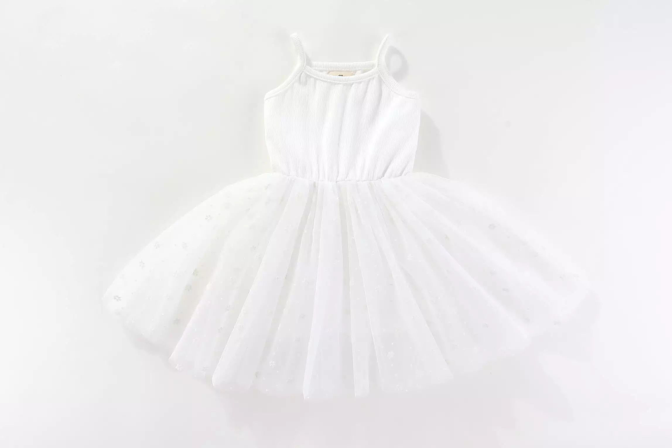 NEW! Valentina Tutu Dress - White Dots + Flowers: 6-12M, 1-2Y, 2-3Y, 3-4Y, 4-5Y, 5-6Y