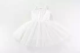 NEW! Valentina Tutu Dress - White Dots + Flowers: 6-12M, 1-2Y, 2-3Y, 3-4Y, 4-5Y, 5-6Y