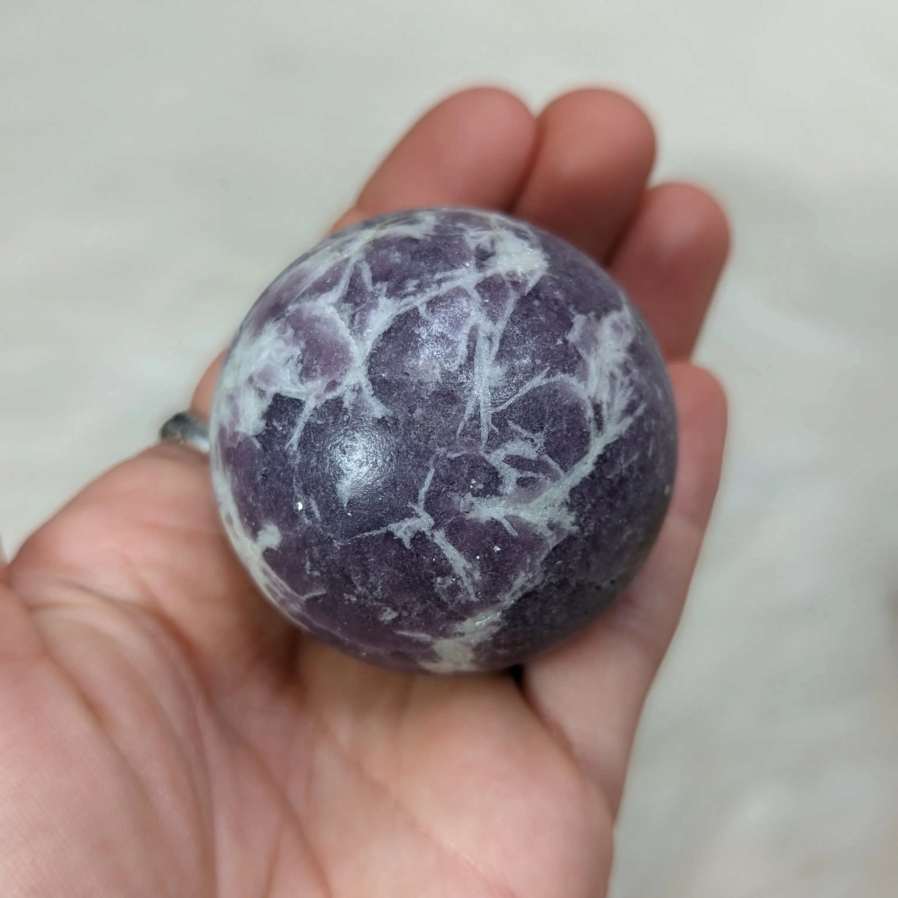 ONE Calming, Sparkling Lepidolite Sphere ~ Size 1