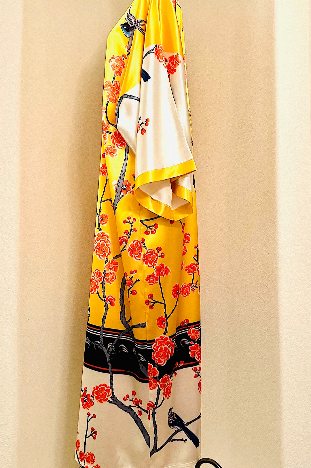 One Size Yellow Multi Color Kimono Duster