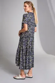 Palmette Print Dress - Peruzzi