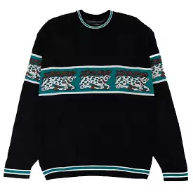 Pass Port Antler Knit Sweater Black/Teal