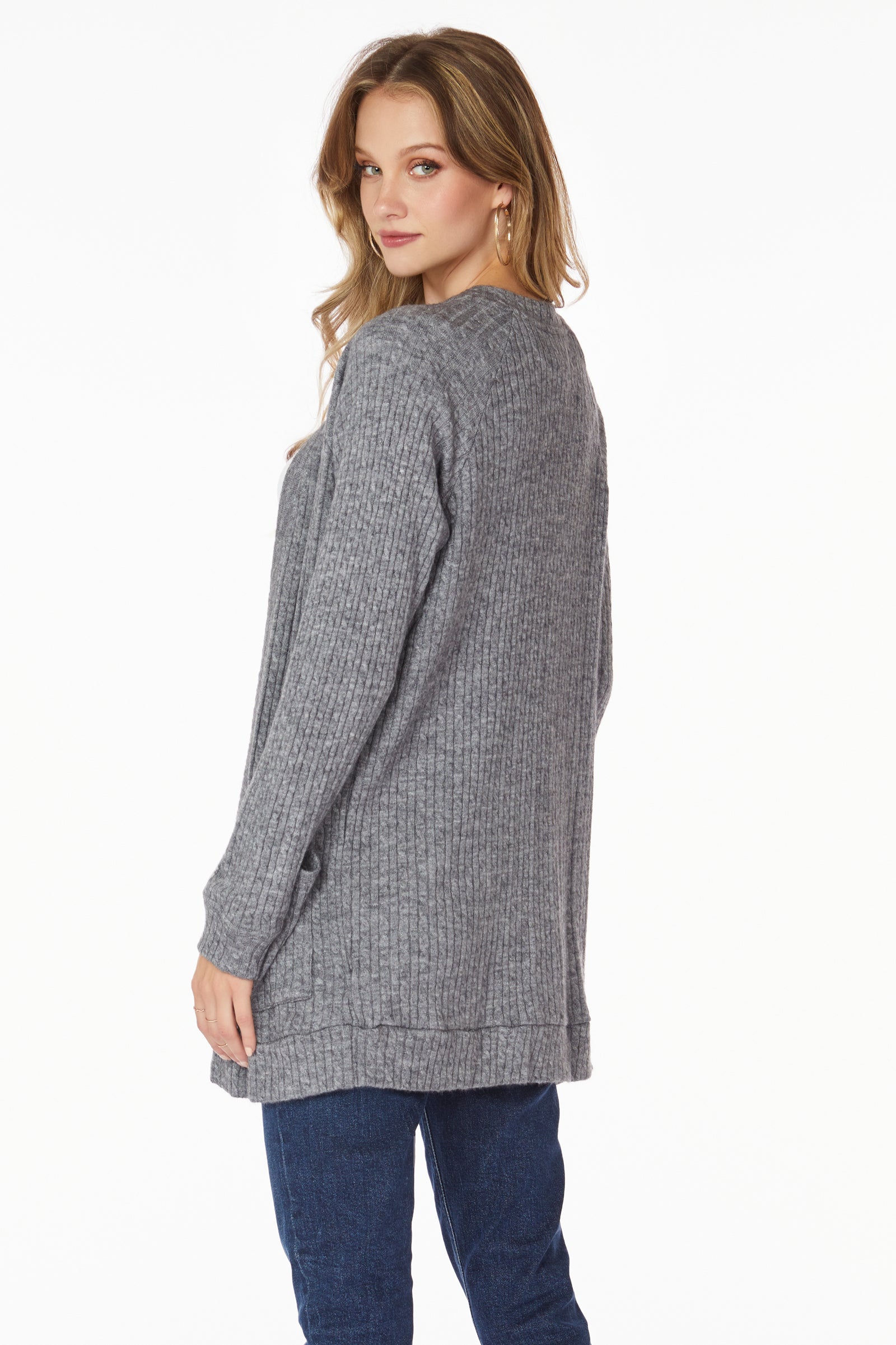 PATCH POCKET RAGLAN CARDIGAN