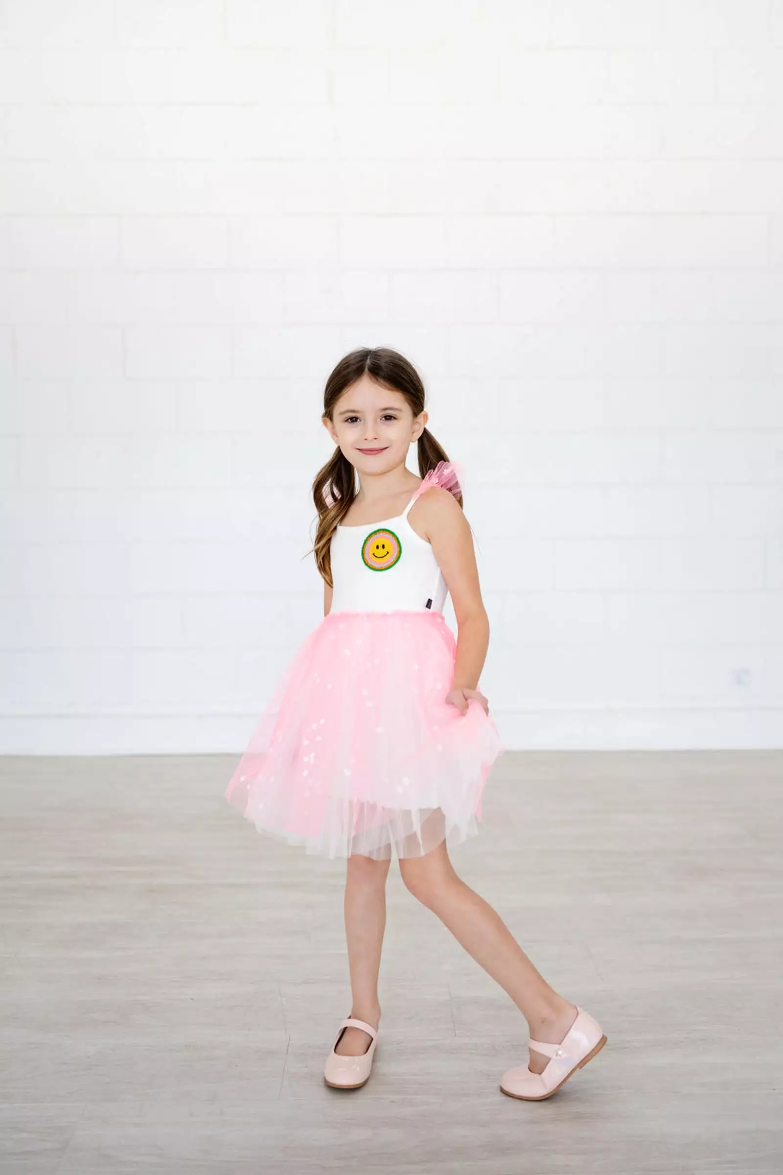 Petite Hailey Smile Frill Tutu Dress - Pink