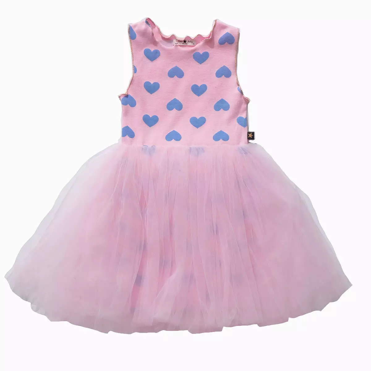 Petite Hailey Vintage Heart Tutu Dress - Blue