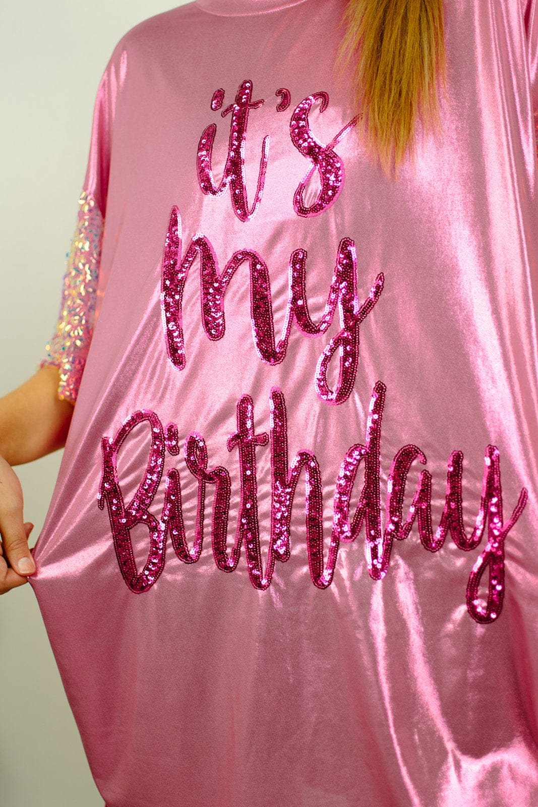 Pink It's My Birthday Sequin Dress