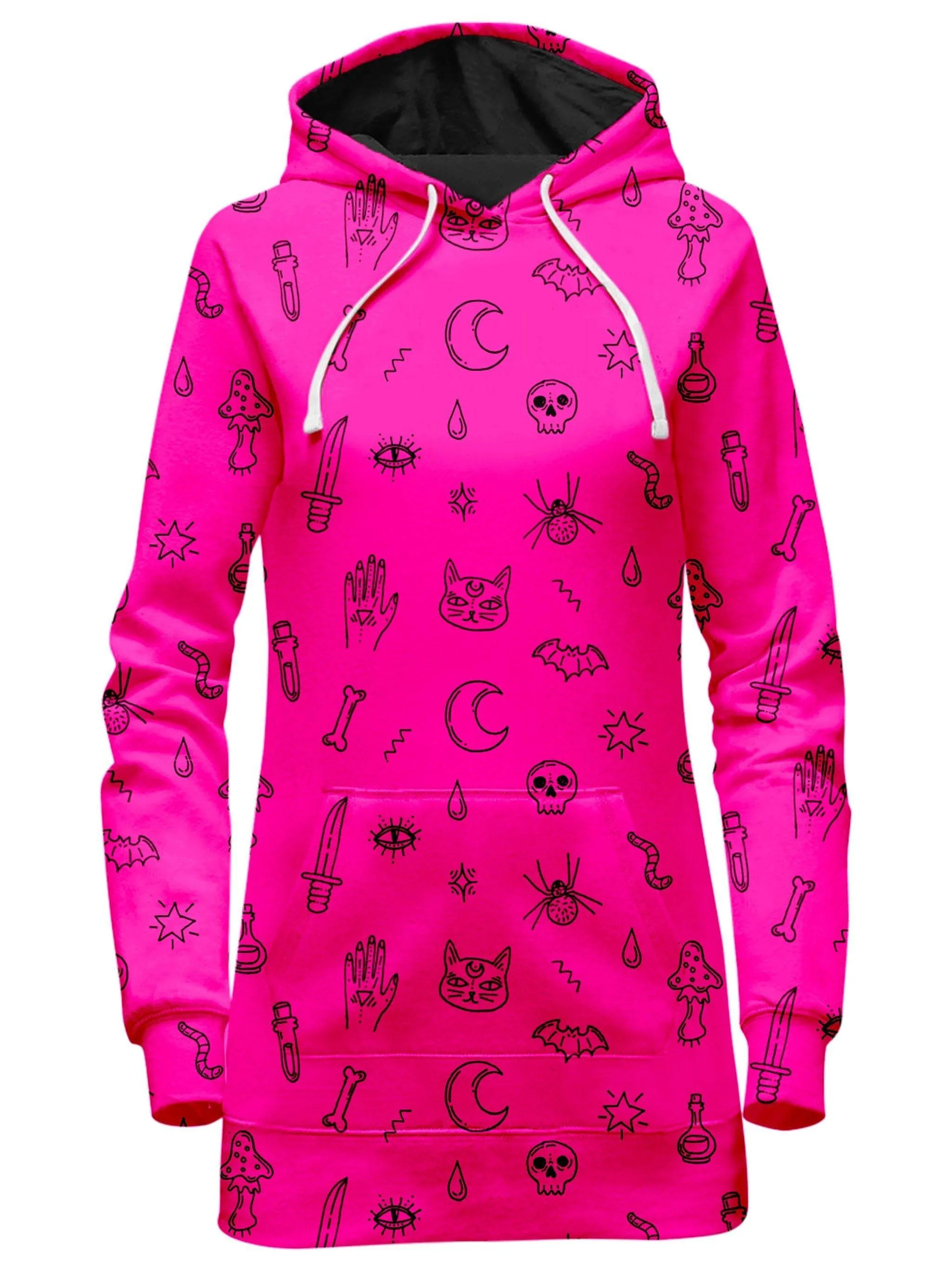 Pink Pattern Hoodie Dress (Clearance)