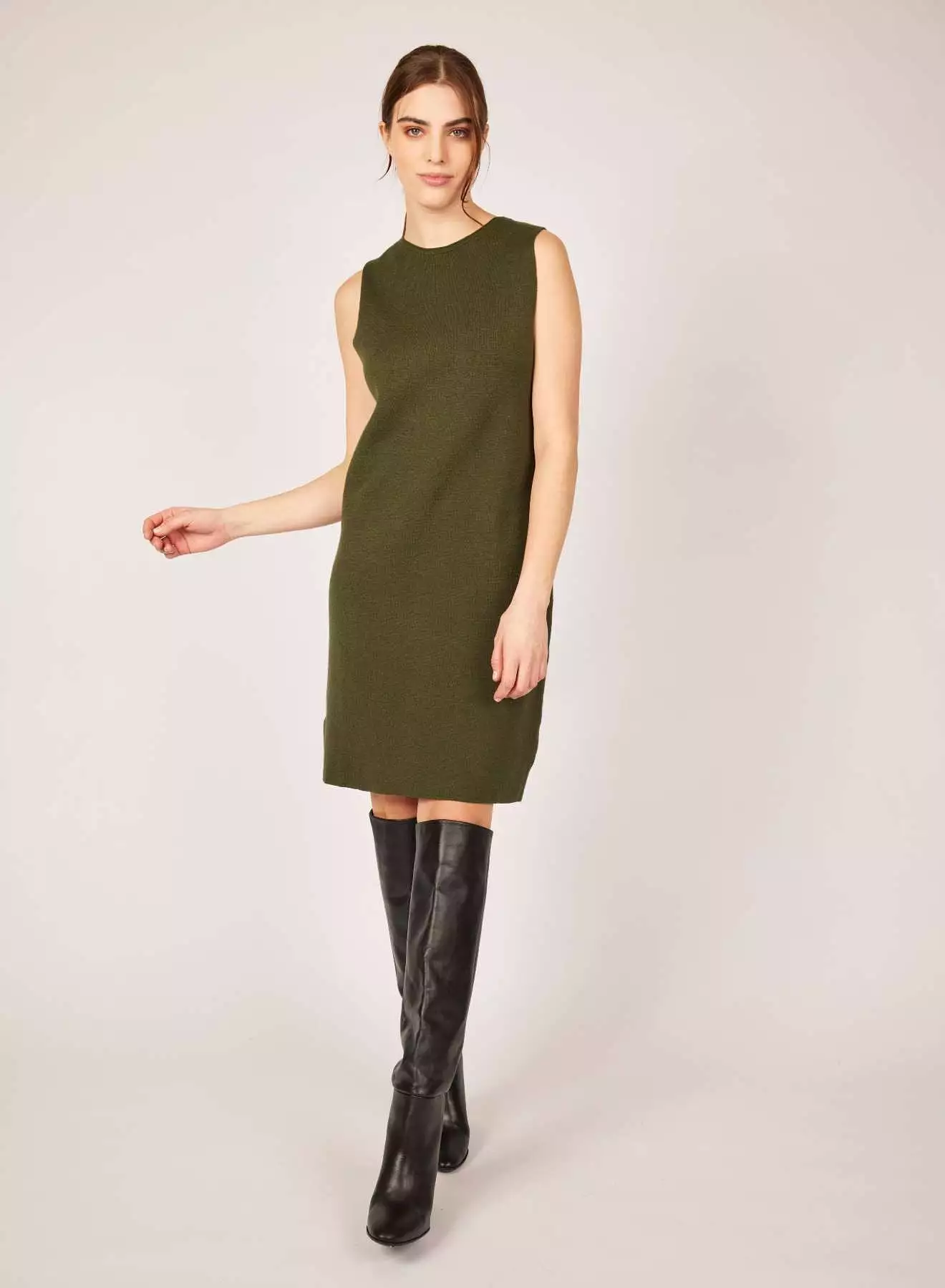 Pistache Fine Knit Sleeveless Dress - G-21563