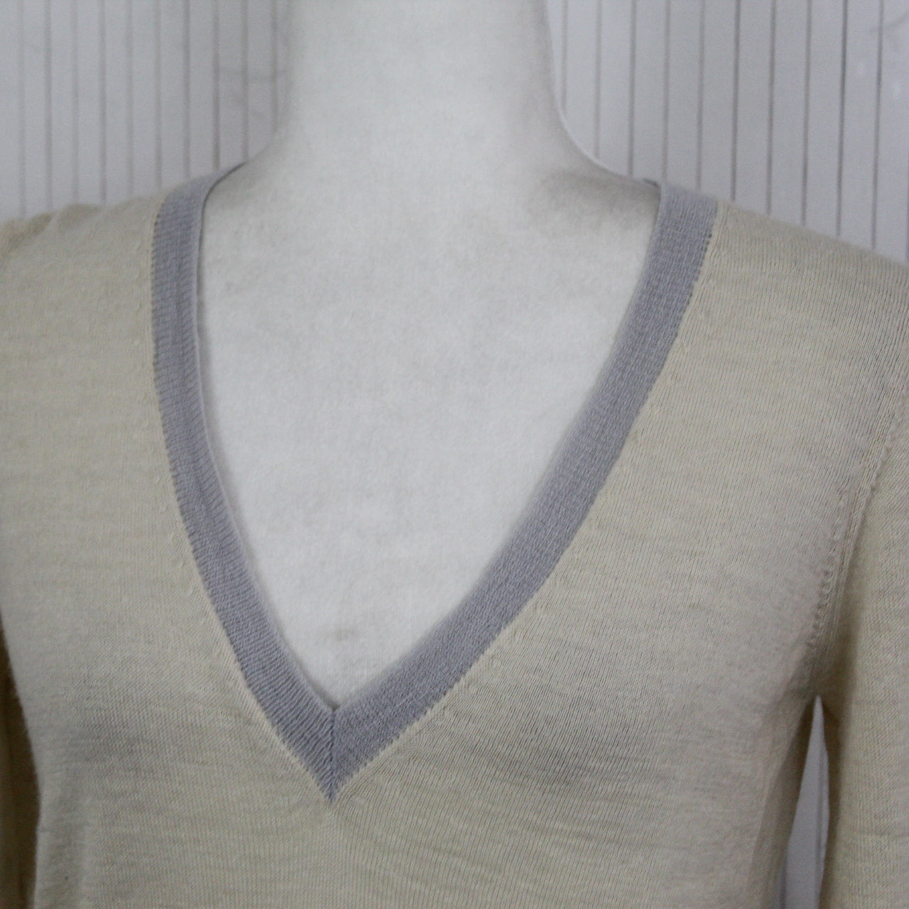 Prada New Vanilla Silk & Linen Fine Knit Sweater XXS/XS