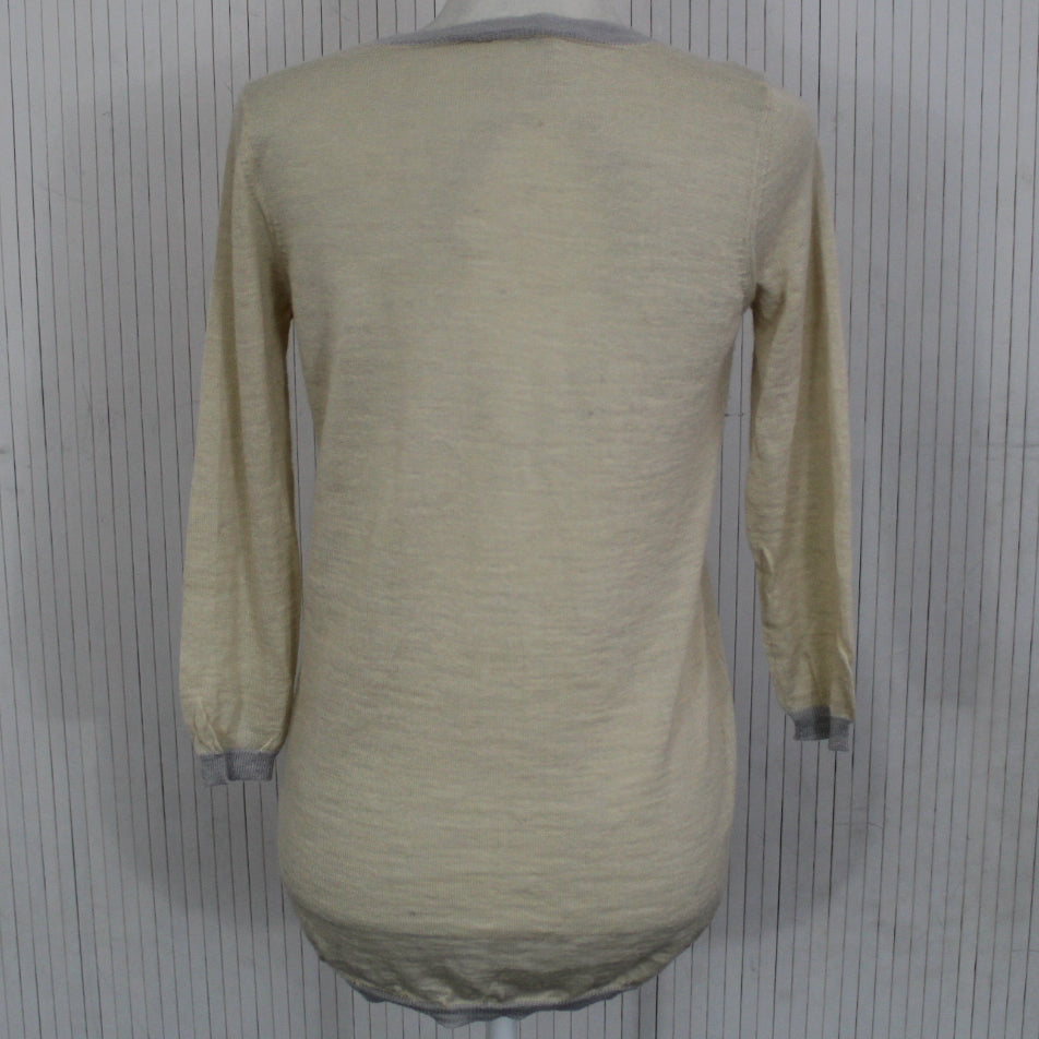 Prada New Vanilla Silk & Linen Fine Knit Sweater XXS/XS