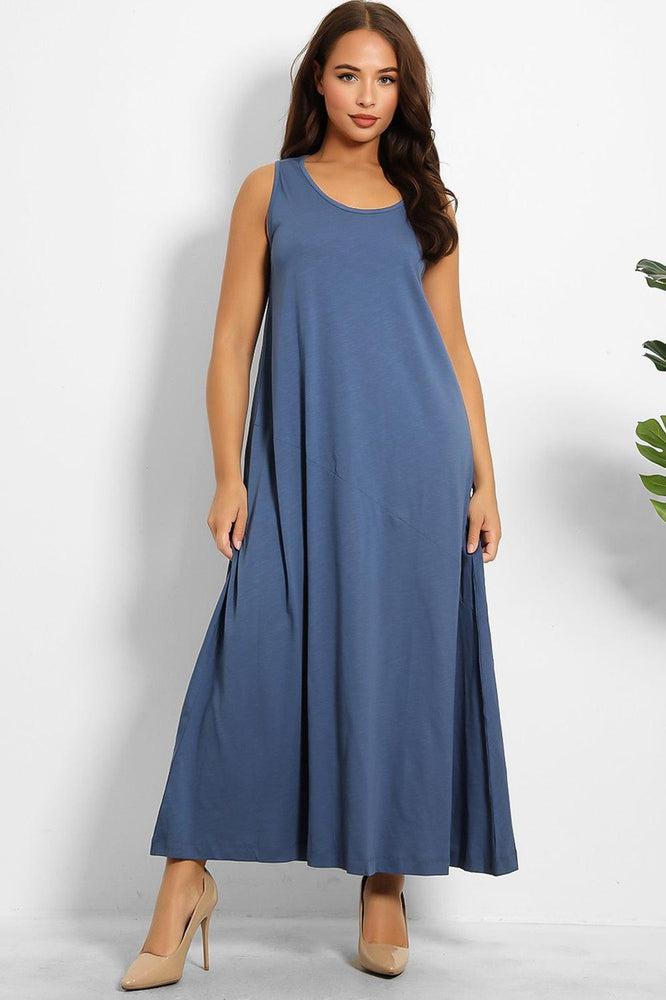 Pure Cotton Sleeveless Maxi Summer Dress