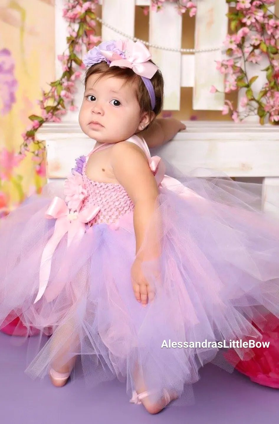 purple and pink tutu dress