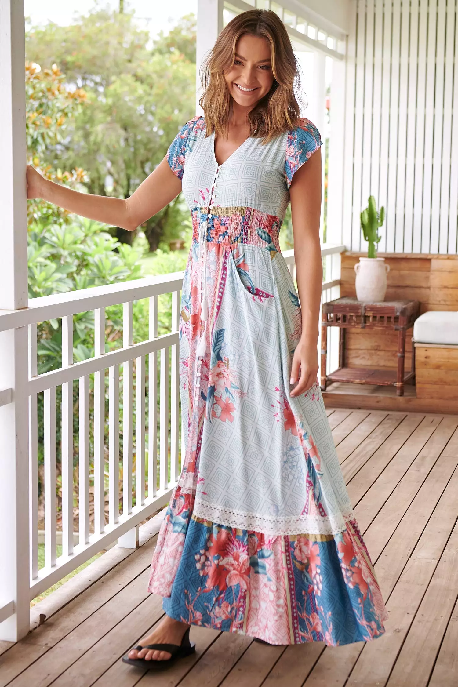 Romi Maxi Dress in Cemeli Print