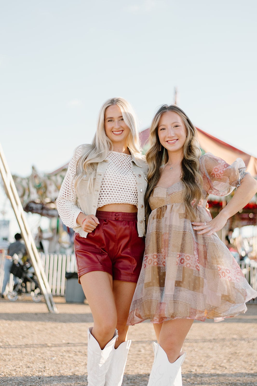 Rust Bandana Babydoll Dress