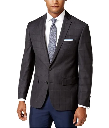 Ryan Seacrest Mens Windowpane Two Button Blazer Jacket, TW2