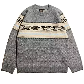 SexHippies Fair Isle Sweater Medium Grey/Black