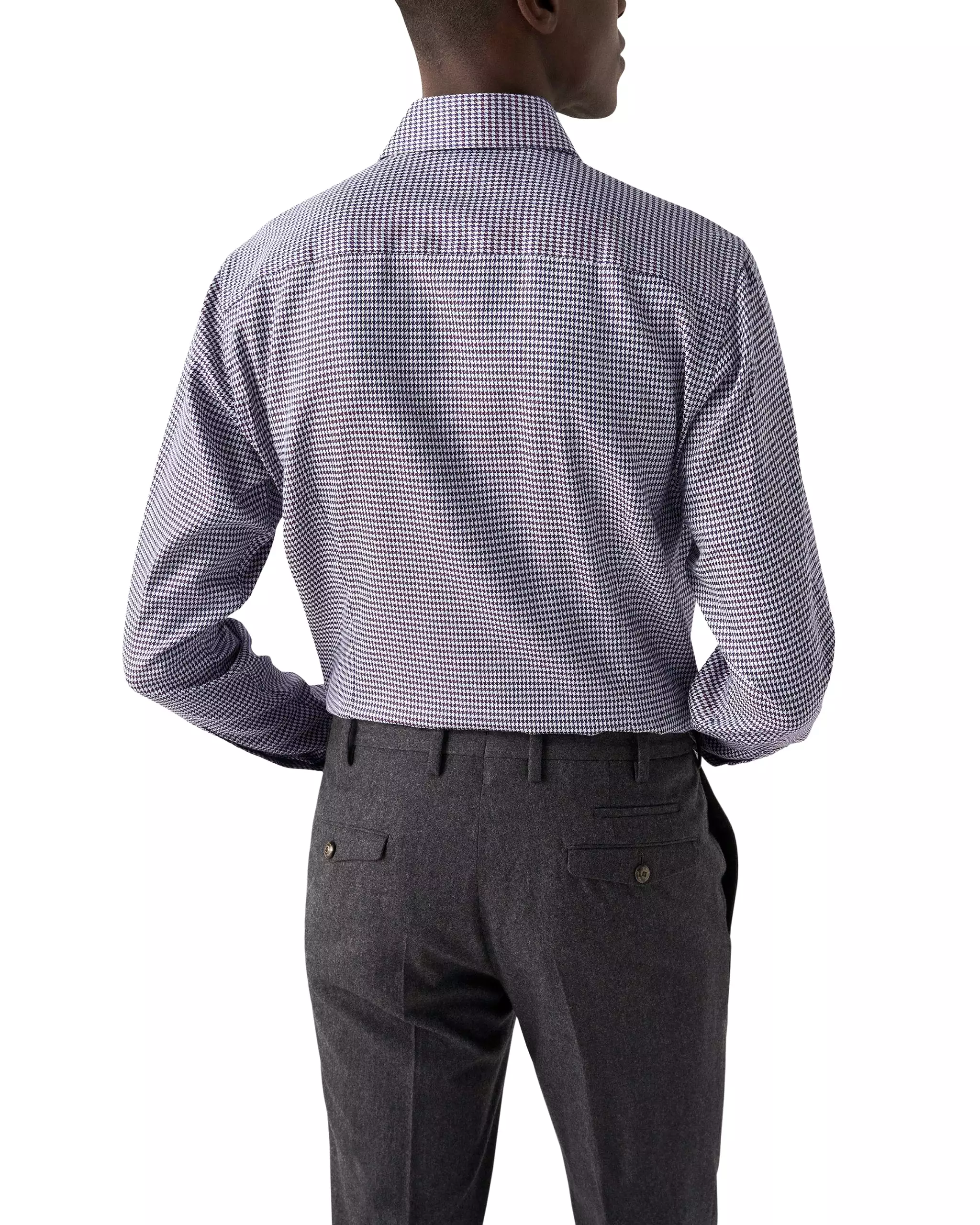 Slim Fit - Houndstooth Print Signature Twill Shirt