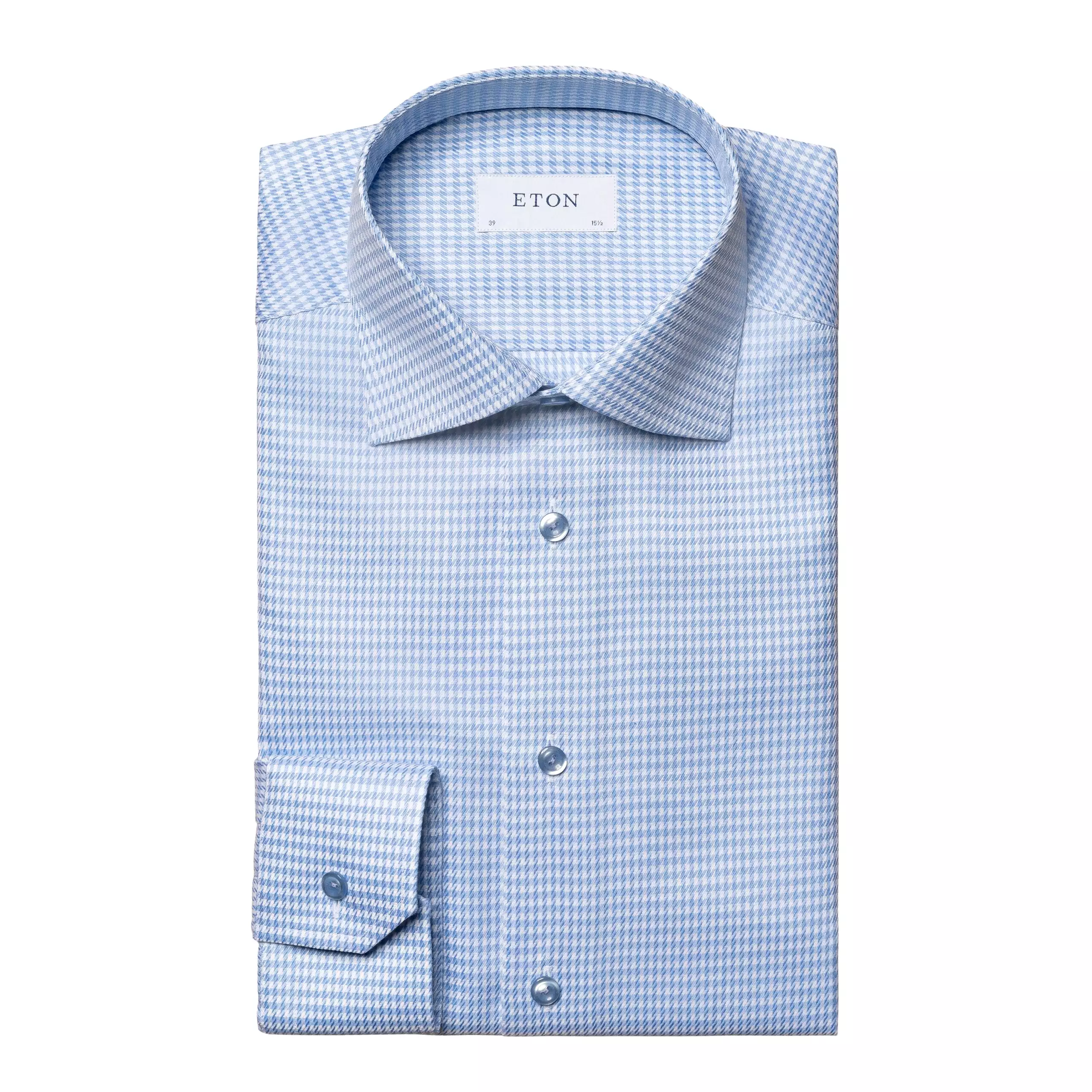 Slim Fit - Houndstooth Print Signature Twill Shirt