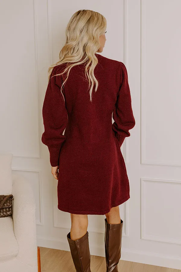 Social Gathering Sweater Mini Dress