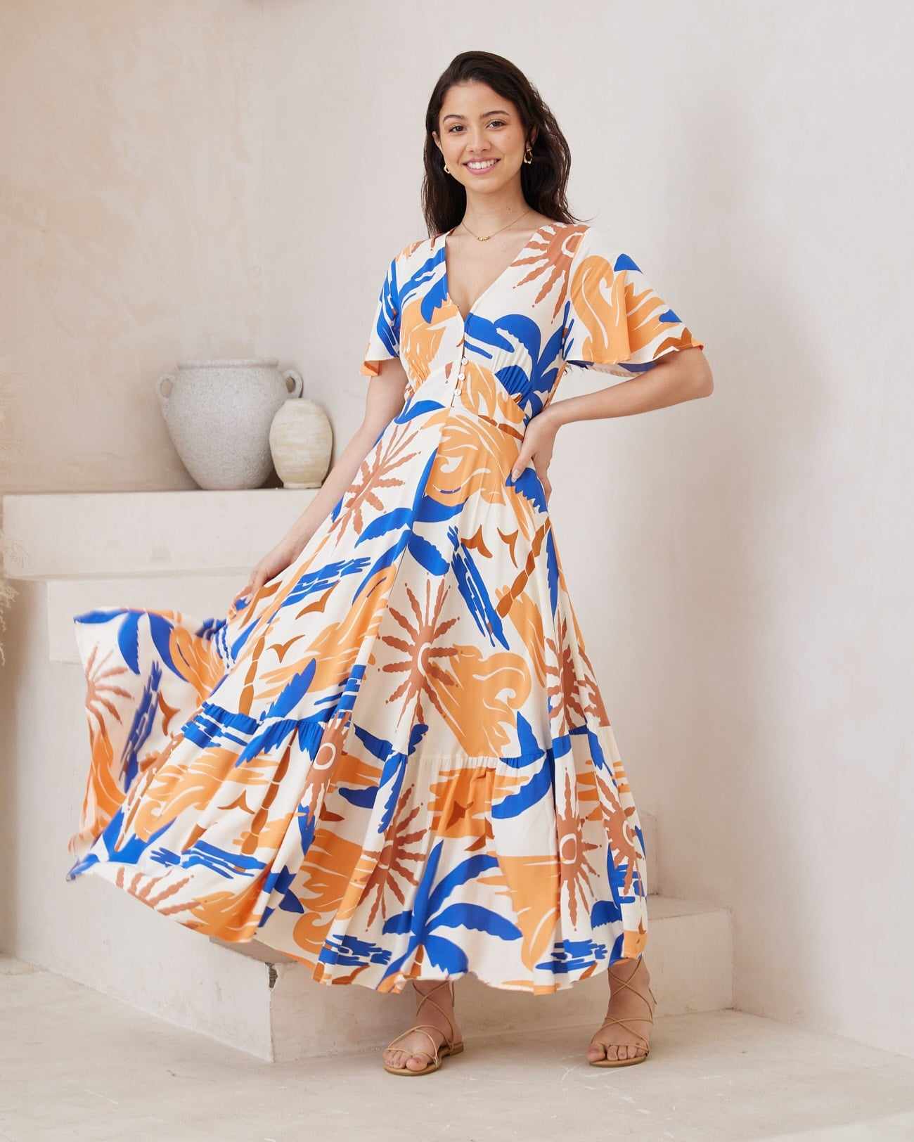 Stacey Maxi Dress - Cosmic Sunset