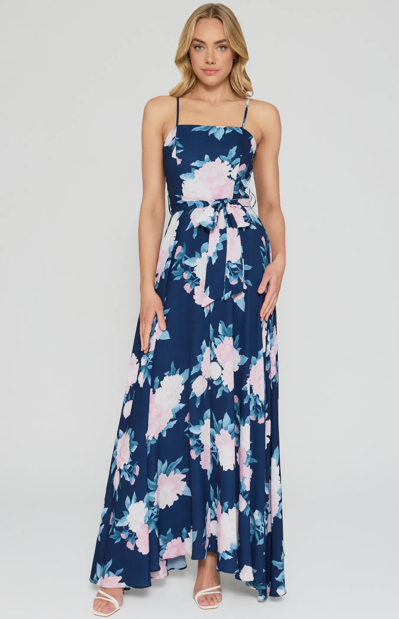 Strapless Floral Maxi Dress (SDR342-12A)