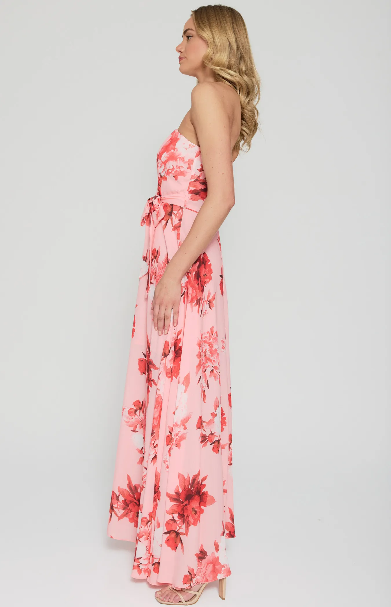 Strapless Floral Maxi Dress (SDR342-12A)