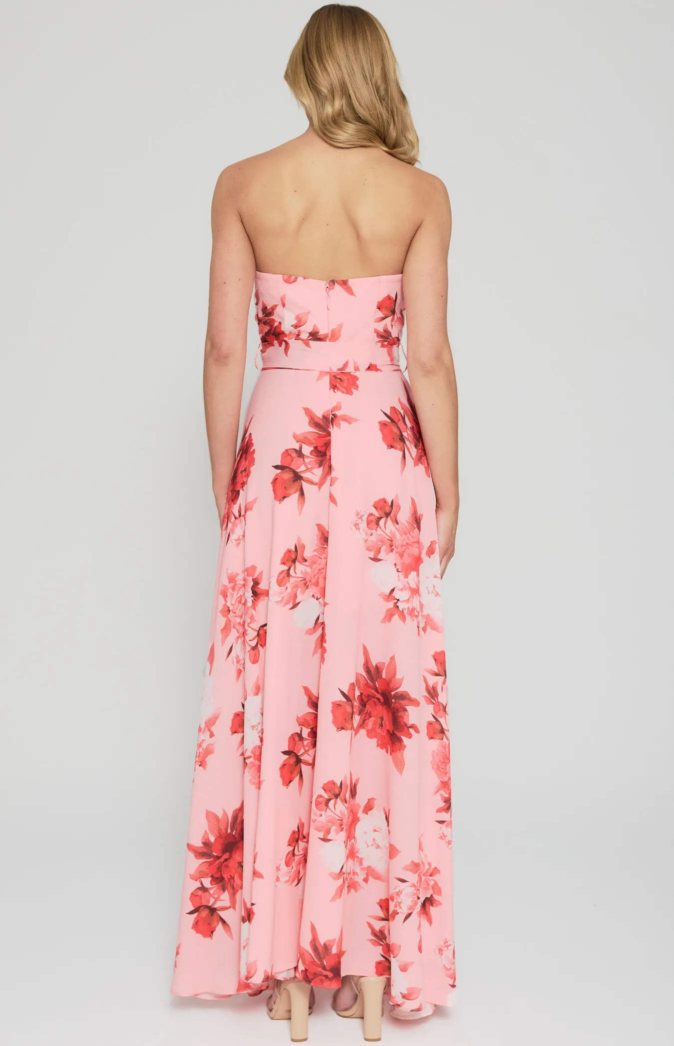 Strapless Floral Maxi Dress (SDR342-12A)