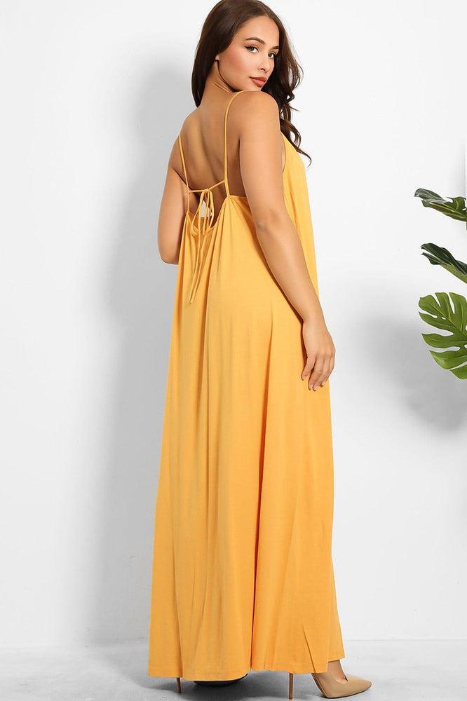 Strappy Low Back Cotton Maxi Sun Dress