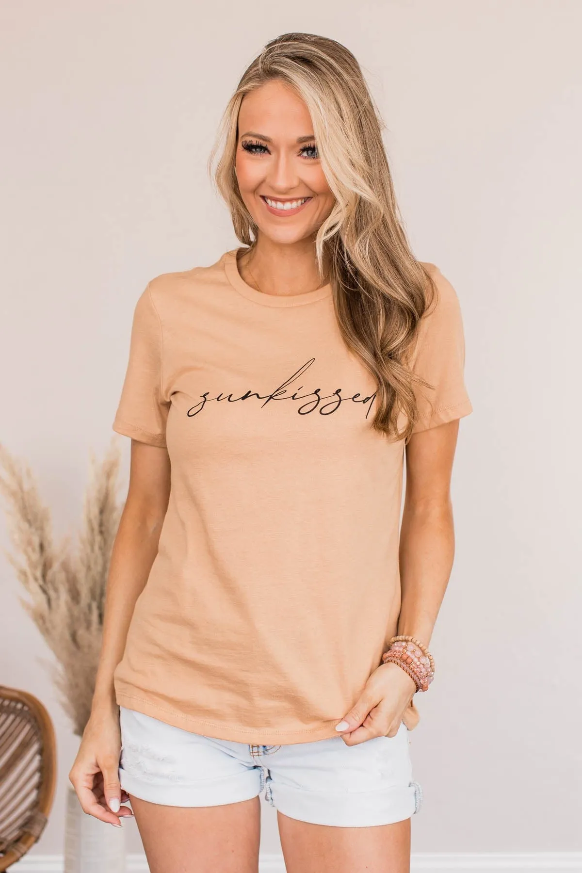 Sunkissed Short Sleeve Graphic Tee- Sand