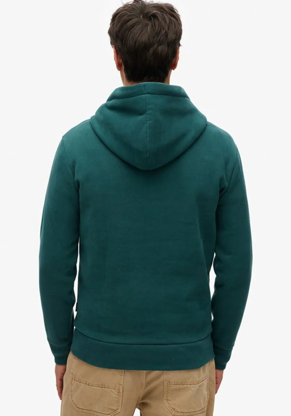 Superdry Embossed Vintage Logo Graphic Hoodie, Furnace Green