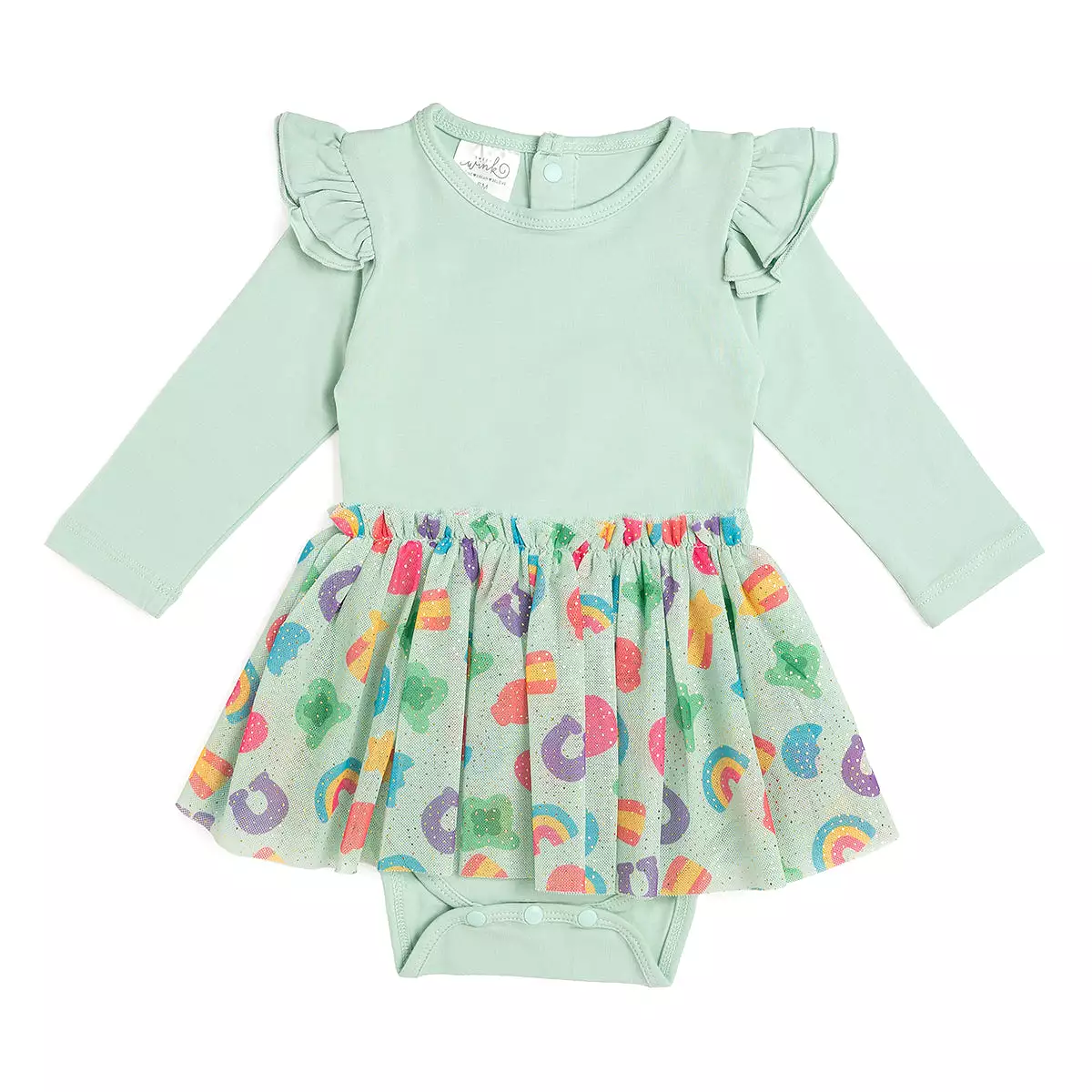 Sweet Wink Lucky Charm St. Patrick's Day Long Sleeve Tutu Bodysuit