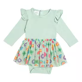 Sweet Wink Lucky Charm St. Patrick's Day Long Sleeve Tutu Bodysuit