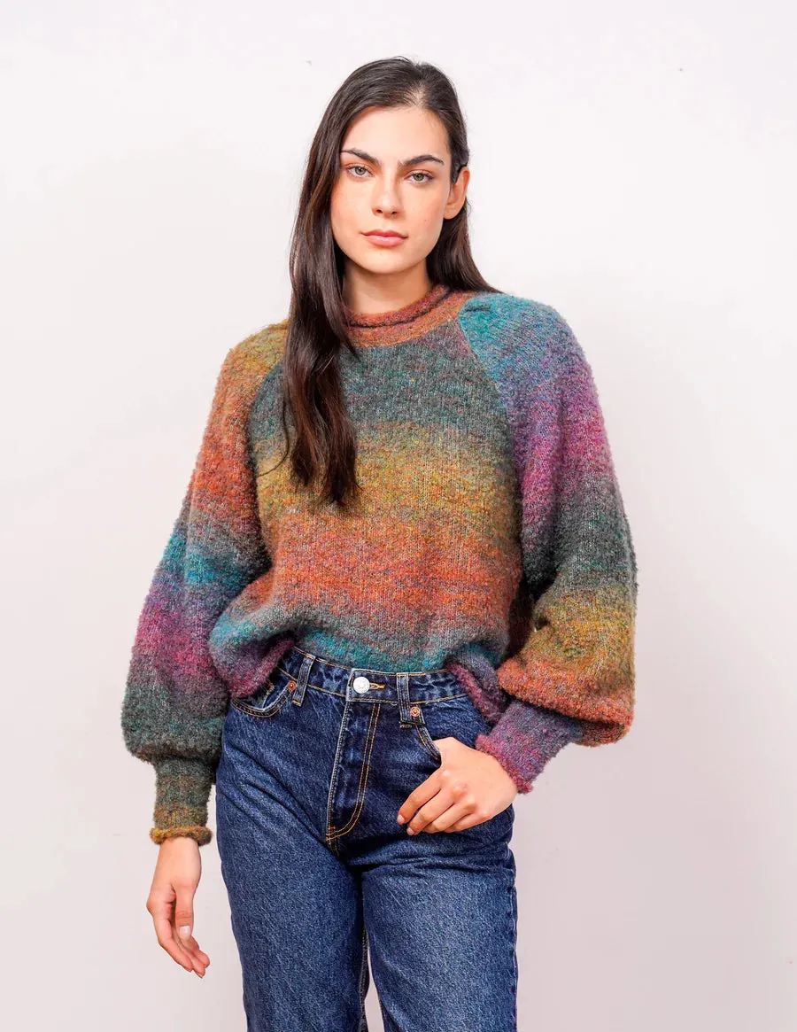 Sydney Puff Sleeve Sweater - Twilight