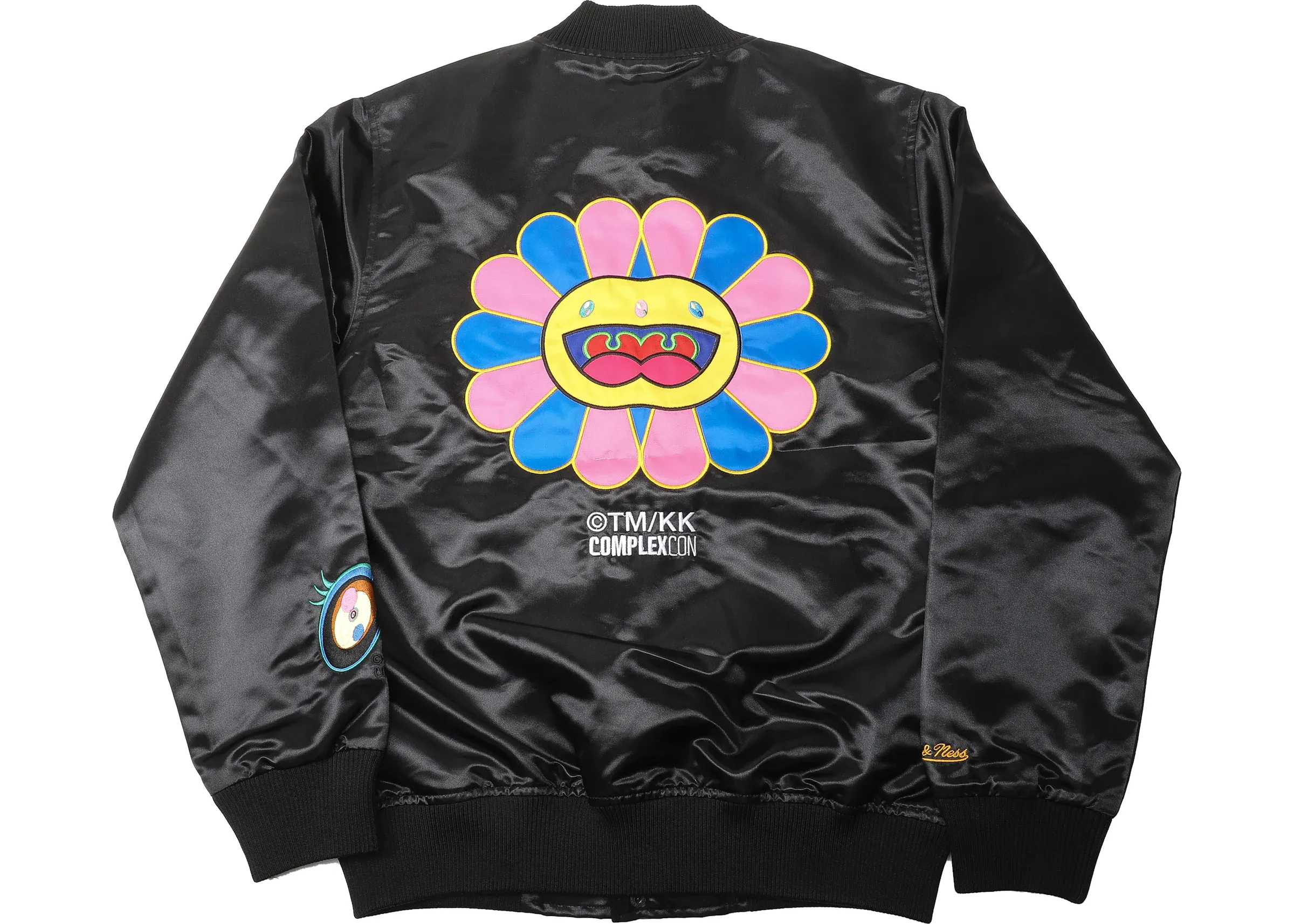 Takashi Murakami ComplexCon x LA Lakers M&N Satin Jacket Black