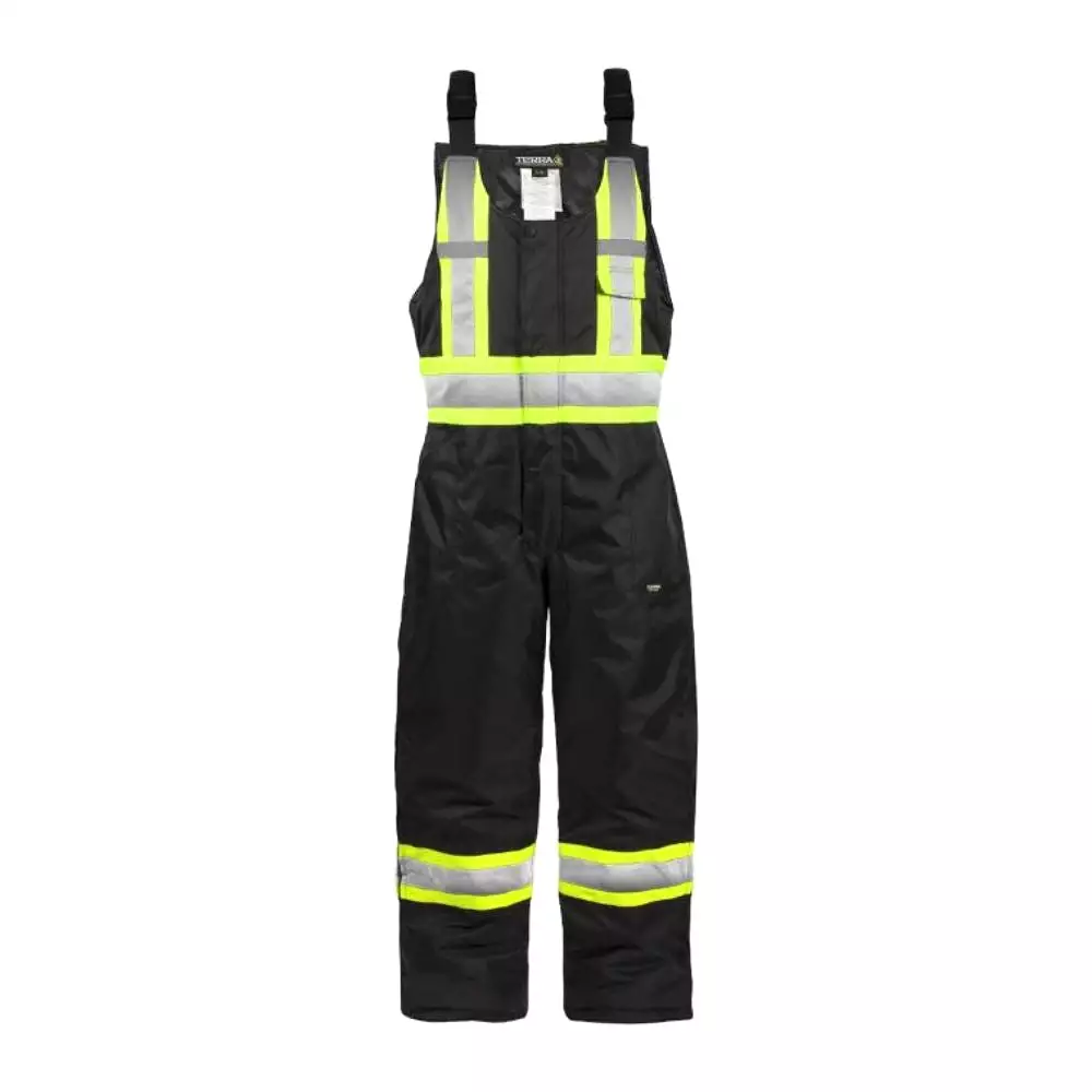 Terra Hi-Vis Men's Insulated Bib Work Overall 116507 - Black