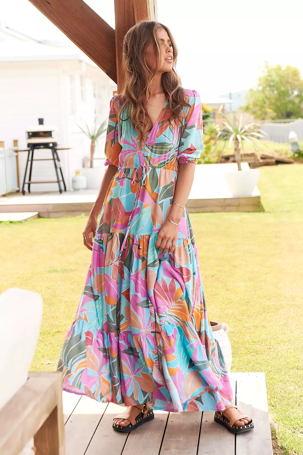 Tessa Maxi Dress Kiawah Print