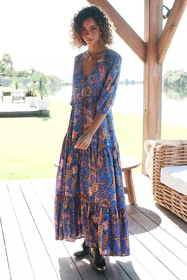 Tessa Maxi Dress Nirvana Print