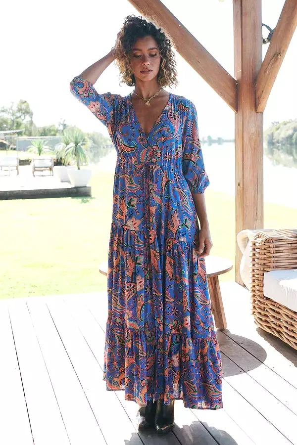 Tessa Maxi Dress Nirvana Print