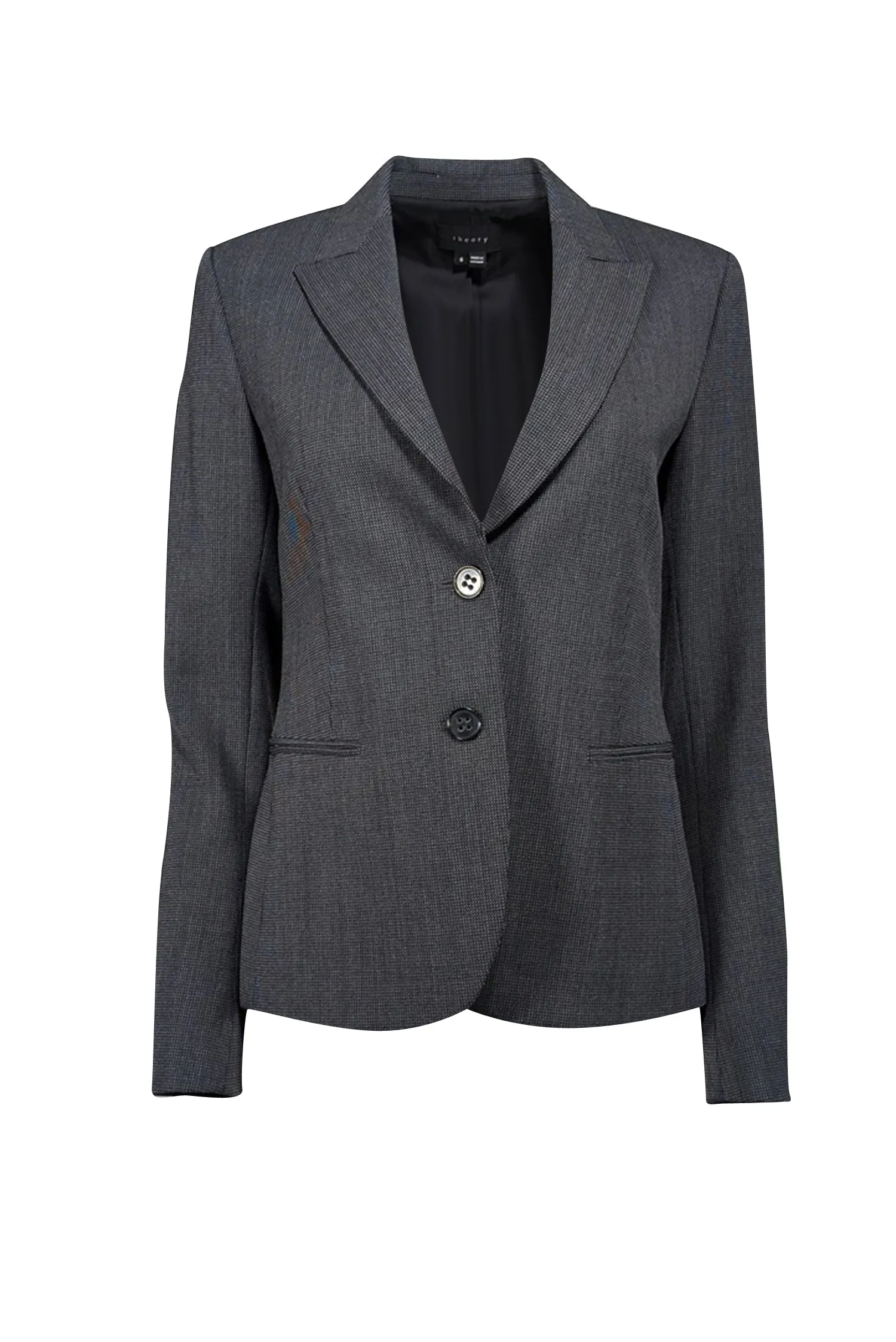 Theory - Dark Grey & Black Wool Blend Blazer Sz 6