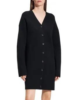 Theory V Neck Dress Cardigan